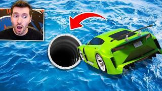 99% impossível - Testando CARROS EM BURACOS no GTA 5 Mods!