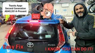 how to change Brake Light Bulb on Toyota Aygo mk2 #taillight #sidelight