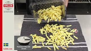 Effizient Pommes Frites mit einer Gemüseschneidemaschine schneiden (RG-250/RG-250 diwash)