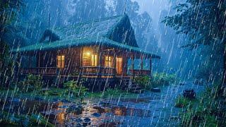 Rain Noise to Sleep Deeply - Sound of Perfect Rain, Wind and Thunderstorms at Night