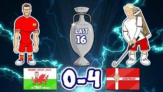 0-4! Wales vs Denmark (Euro 2020 Goals Highlights Dolberg Braithwaite)