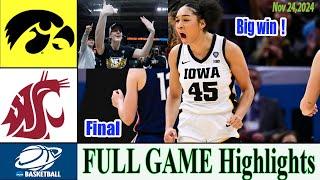 Iowa Hawkeyes vs Washington St [ FULL GAME ] Nov 24,2024 | College women's basketball 2024 | NCAA