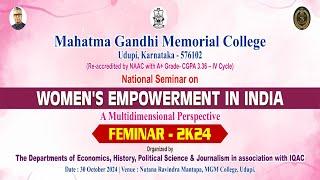 || National Seminar on WOMEN'S EMPOWERMENT IN INDIA || FEMINAR - 2K24 ||