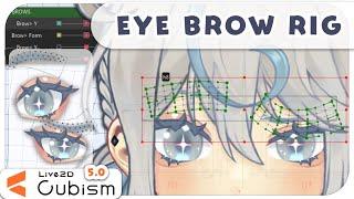 【LIVE2D TUTORIAL: expressive eyebrow rig】 easy blend shapes  step-by-step guide