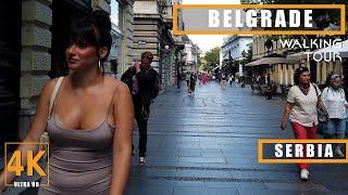 Belgrade, Serbia 2024 - Walking Tour of City Center of Belgrade 4k