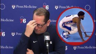 Sixers Nick Nurse Talks Paul George Hyperextended Left Knee Again After Losing to Grizzlies