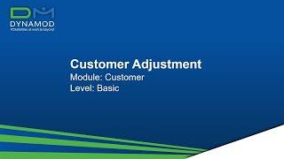 5.4 Customer Adjustment