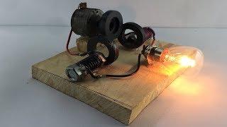 Experiment Electric 2019 Free Energy Generator 100% Self Running By DC Motor