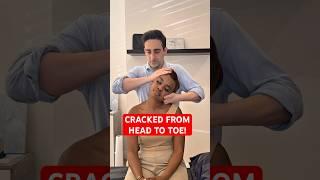 CRACKED FROM HEAD TO TOE! EXTREMELY LOUD AND SATISFYING! #asmr #satisfying #osteopath #chiropractic