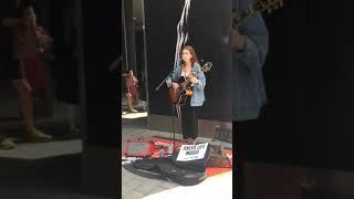 Sheya Lily busking - Earth Song Cover