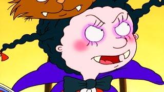 Mona the Vampire 101 - Attack of the living scarecrow / Robot baby sitter | Monsters Channel