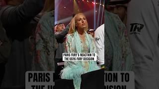 Tyson Fury’s wife, Paris, reacts to his second loss vs. Oleksandr Usyk (via @TNTSportsBoxing)