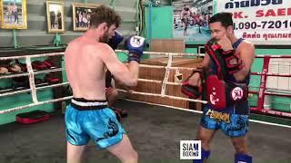 Liam Nolan Pad Work & Sparring at PK Saenchai Muay Thai Gym | Thailand