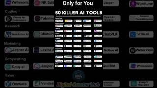 Top 50 Killer AI Tools Every Digital Creator Needs in 2025!  | Digital Creator Hub #shorts