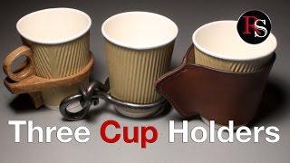 DIY - Making Coffee Cup Holders (Blacksmithing / Woodworking / Leatherworking)