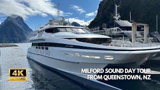 MILFORD SOUND DAY TOUR FROM QUEENSTOWN, NEW ZEALAND - Fiordland National Park with GreatSights (4K)