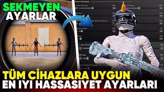 TÜM CİHAZLARA UYGUN SEKMEYEN HASSASİYET VE 5 PARMAK KONTROL AYARLARIM / Pubg Mobile