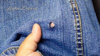 DOUBLE darning. SEW A HOLE IN JEANS, SWEATER, SOCK. RELIABLE, ORIGINAL!