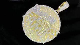 Gold Money and Family $$$ VVS CZ Hip Hop Iced Out Pendant | Bling Bling Jewelry