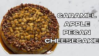 Cookmas Day 23 | Caramel Apple Pecan Cheesecake | How To Make A Cheesecake | Christmas Desserts