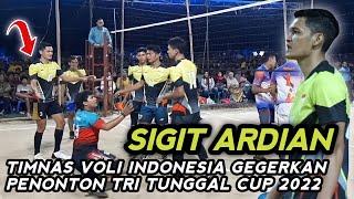 TIMNAS VOLI INDONESIA SIGIT ARDIAN GEGERKAN PENONTON TRI TUNGGAL CUP 2022