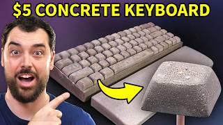 DIY Keyboard Using $5 Worth of Concrete (and 100 hrs)