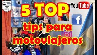 5 TOP tips para motoviajeros