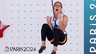 Aleksandra Miroslaw breaks speed climbing world record TWICE in qualification | Paris Olympics