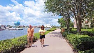 Walking from Disney Springs to Disney's Saratoga Springs Resort in 4K · Orlando Florida USA