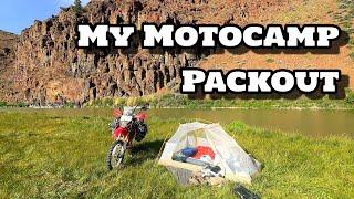 What I pack for a motocamping trip.