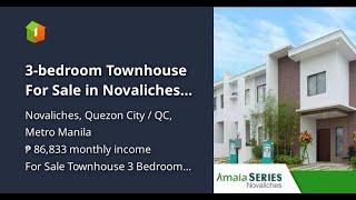 3-bedroom Townhouse For Sale in Novaliches Quezon City