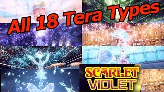 All 18 Tera Types Animation | Pokemon Scarlet & Violet