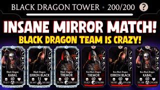 Black Dragon Tower Battle 200 Mirror Match in MK Mobile! All This Work For This Reward???