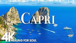 CAPRI NATURE in 4K UHD Drone Film + Relaxing Piano Music for Stress Relief, Sleep, Spa, Yoga, Cafe