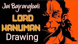 Oil Pastel Drawing Of Lord Hanuman || Lord Hanuman Drawing Easy || Urdha Arts