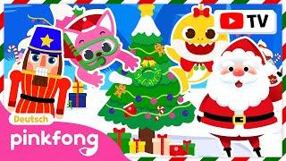 [100Min] Weihnachten Versteckspiel mit der Hai Familie  | Mix | Pinkfong, Baby Hai! Kinderlieder