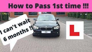 How to Pass Driving Test First Time - Don't wait 6 more months !!