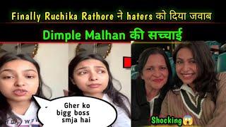 Ruchika Rathore reply to hate Trigged insaan । Dimple Malhan vlogs