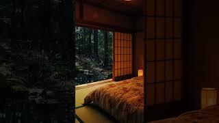 고요한 산속의 차분한 침실, 마음을 위로하는 빗소리Calming rain sounds in a quiet mountain bedroom for emotional healing