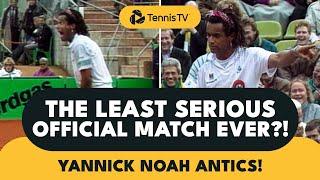 The LEAST Serious OFFICIAL Tennis Match Ever  | Yannick Noah vs Magnus Larsson at Hamburg 1991