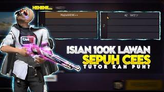 GAMEPLAY ISIAN 1 VS 1 LAWAN SEPUH CEES!! FREE FIRE BATTLEGROUNDS