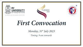 RV University's First Convocation for Class of 2023 | 31-07-2023 | Live