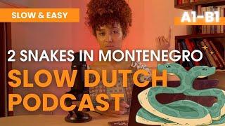 Ep. 29 SLOW DUTCH  2 SNAKES in Montenegro  -  A2 Dutch Listening Exercise