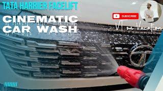 Tata Harrier Facelift Getting Cinematic Car Wash At Home