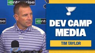 Tim Taylor evaluates Blues prospects at Development Camp