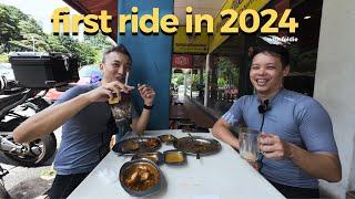 First Ride of 2024 | Riding Folding Bike through Green Corridor | Garcia Trifold & Viento