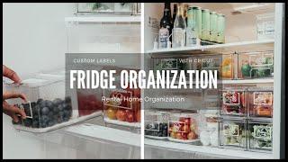 Rental Friendly Refrigeration Organization | DIY Labels with Cricut