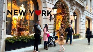 [4K]NYC Christmas WalkUpper East Side, Madison Ave/Holiday DecorationsRalph's CoffeeDec.15 2021