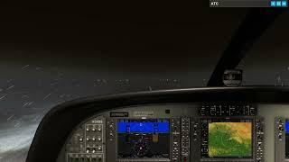 MSFS using Garmin g1000 and bearing pointer to land with zero visibility.