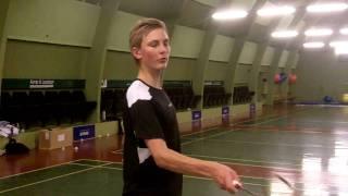 Viktor Axelsen træner ny finte